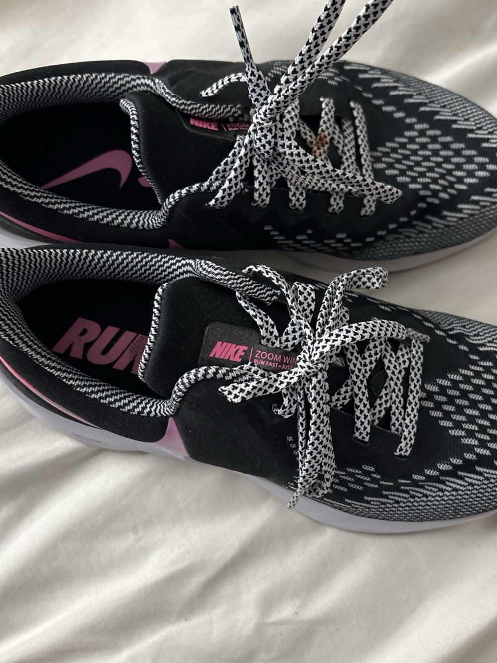 Nike Women’s Black and Pink Running Sneakers